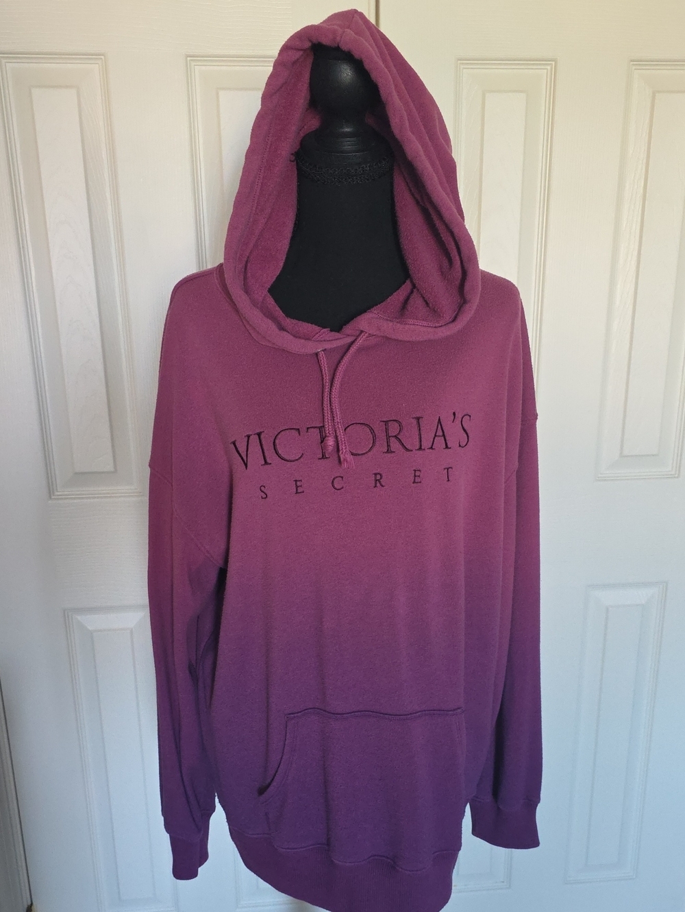 Victoria's Secret Magenta Ombre Hooded Sweatshirt